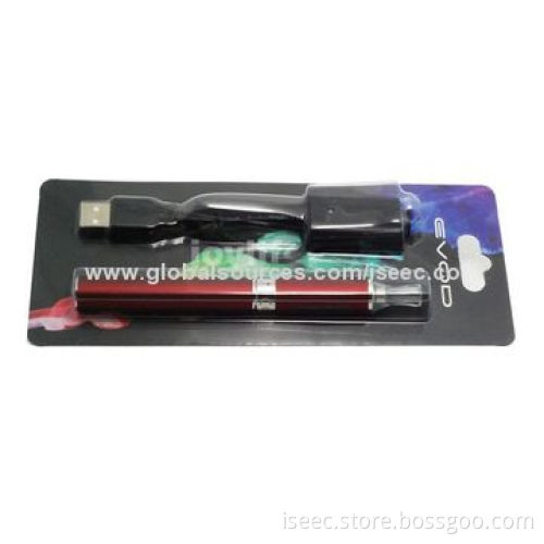 eGo Electronic Cigarette Evod Starter Kit, Blister Card, 650, 900, 1,100mAh Evod Battery Capacity